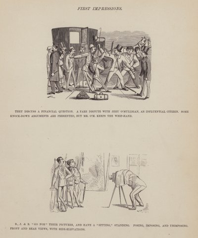 Page du Tour Américain de Messieurs Brown, Jones et Robinson (gravure) - Richard Doyle