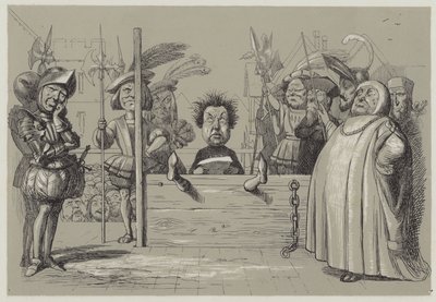 Perkin Warbeck lisant sa confession - Richard Doyle