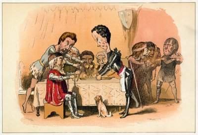 Le Prince Noir servant son prisonnier le roi Jean - Richard Doyle