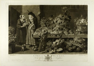 Un marché aux fruits, de la galerie Houghton - Richard Earlom