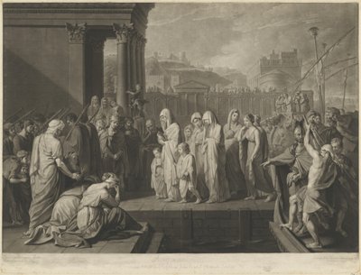 Agrippine débarquant à Brindisi avec les cendres de Germanicus - Richard Earlom after Benjamin West