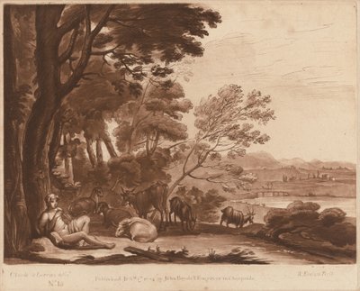 Paysage n° 15 de "Liber Veritatis" - Richard Earlom after Claude Lorrain