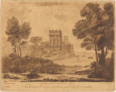 Paysage n° 162 de "Liber Veritatis" - Richard Earlom after Claude Lorrain