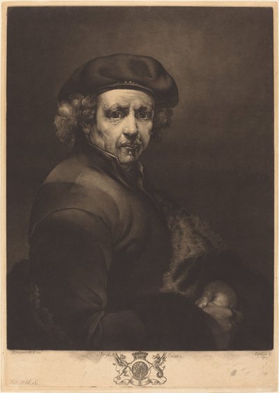 Rembrandt, Autoportrait - Richard Earlom after Rembrandt van Rijn