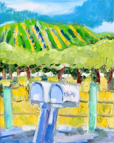 Boîtes aux lettres et vignoble, Napa, 2019 - Richard Fox