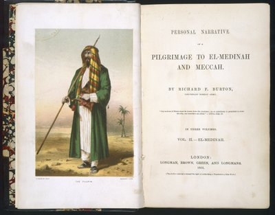 Page de titre de Richard F. Burton, "Bericht über meine Pilgerfahrt nach Medina und Mekka", Band II, 1855 - Richard Francis Burton