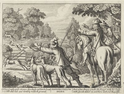 Cerfs poursuivis par des chiens de chasse - Richard Gaywood (possibly)