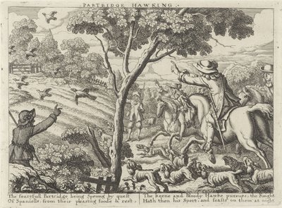 Chasse à la perdrix (Diverses manières de chasser, fauconner et pêcher, selon la manière anglaise) - Richard Gaywood (possibly)