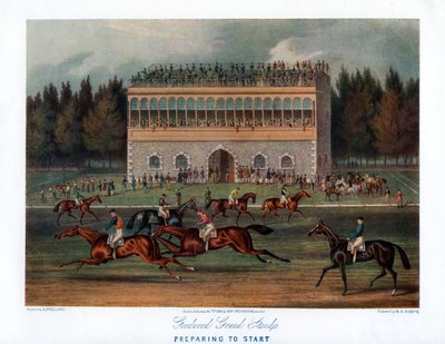 Tribune de Goodwood, Préparation au départ, 1836 - Richard Gibson Reeve