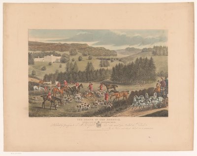 Chasseurs et chiens autour d