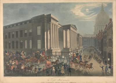 Les courriers royaux partant du bureau de poste général, Londres - Richard Gilson Reeve