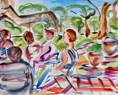 Conversation sur le patio, 2022 - Richard H. Fox