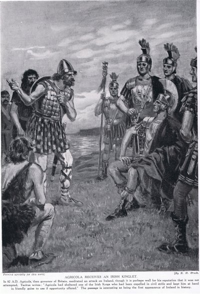Agricola reçoit un petit roi irlandais, illustration de 