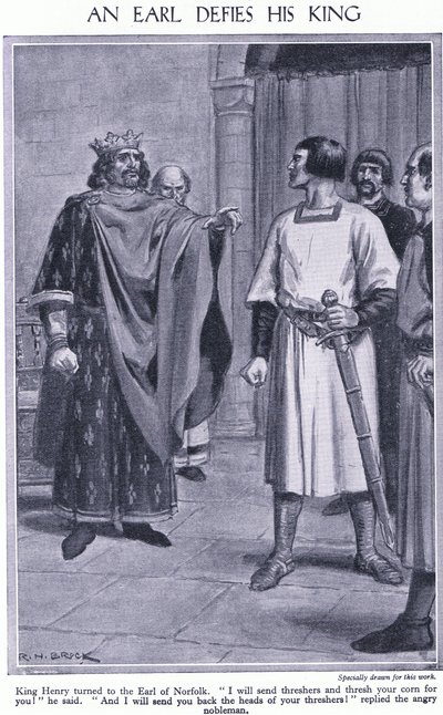 Un Comte défie son Roi. Le Comte de Norfolk et le Roi Henri, c.1950 - Richard Henry Brock