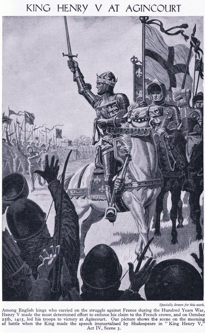 Le roi Henri à Azincourt 1415 après J.-C., vers 1950 - Richard Henry Brock