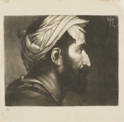 Tête de bourreau, tirée de la Sculptura de John Evelyn - Richard Houston