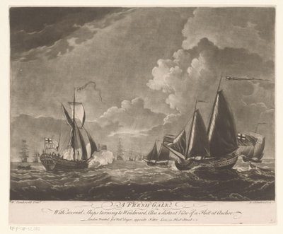 Flotte sur une mer agitée - Richard Houston
