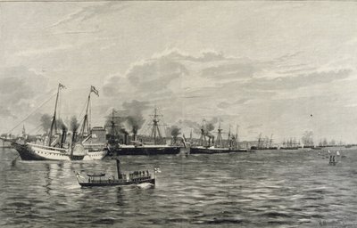 La revue navale à Kiel le 3 septembre 1890 - Richard Huenten