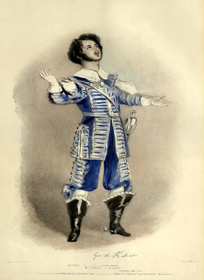 I Puritani avec Giovanni Rubini dans le rôle d