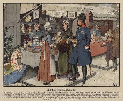 La reine Louise de Prusse au marché de Noël à Berlin - Richard Knotel