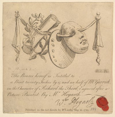 Masque et palette, 1781 - Richard Livesay