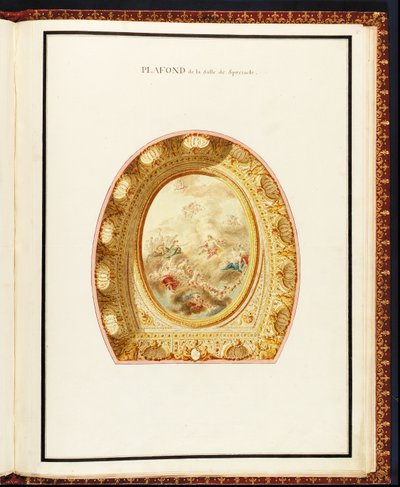 Plafond de la salle de spectacle, du Recueil des plans du Petit Trianon par Richard Mique - Richard Mique