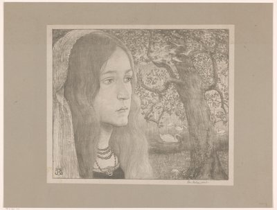 Helga regardant devant elle - Richard Nicolaüs Roland Holst (signed by artist)