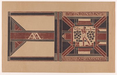 Conception de couverture pour : Wendingen, 1921 - Richard Nicolaüs Roland Holst (signed by artist)