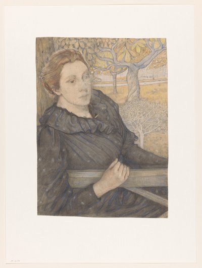 Henriëtte van der Schalk dans un jardin à Noordwijk - Richard Nicolaüs Roland Holst