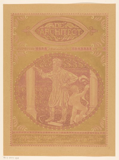Conception de couverture pour : De Architect, 1911 - Richard Nicolaüs Roland Holst