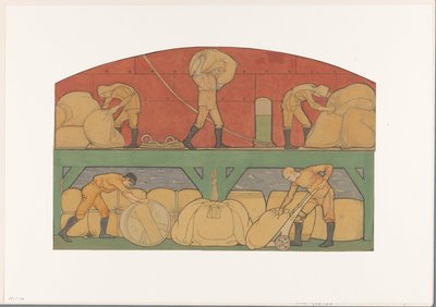 Conception pour une peinture dans la bourse de Berlage: Le Commerce - Richard Nicolaüs Roland Holst