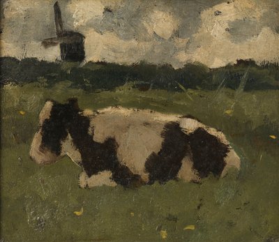 Vache au repos avec un moulin - Richard Nicolaüs Roland Holst