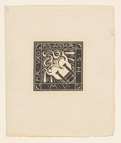 Vignette en mémoire de Mary Vincentia Huizinga-Schorer Piae Uxoris Animae M.V.H.S. - Richard Nicolaüs Roland Holst