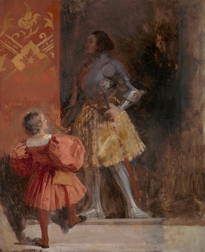 Un chevalier et un page (de « Götz von Berlichingen » de Johann Wolfgang von Goethe) - Richard Parkes Bonington