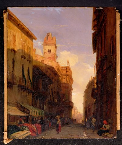 Vue du palais du prince Maffei, Vérone - Richard Parkes Bonington