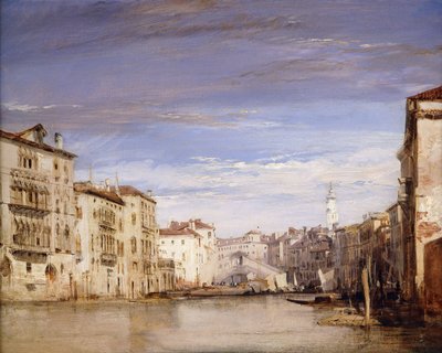 Vue du Grand Canal de Venise, depuis le Palazzo Bernardo vers le pont du Rialto - Richard Parkes Bonington