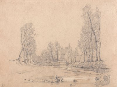 Ruisseau boisé et ferme en Normandie - Richard Parkes Bonington