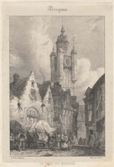Bergues - La Tour du Marché - Richard Parkes Bonington