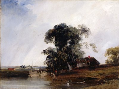 Paysage avec un étang, vers 1825-26 - Richard Parkes Bonington