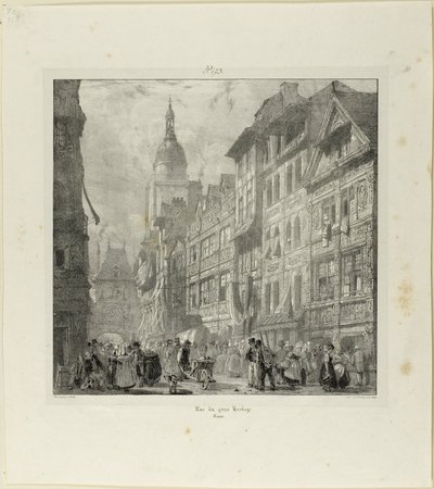 Rue du Gros Horloge - Richard Parkes Bonington