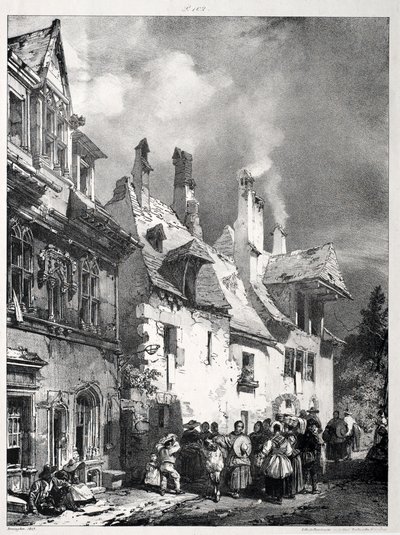 Rue en périphérie de Besançon, France, 1827 - Richard Parkes Bonington