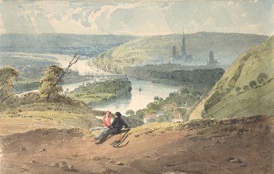 Vue de Rouen depuis la colline Sainte-Catherine - Richard Parkes Bonington