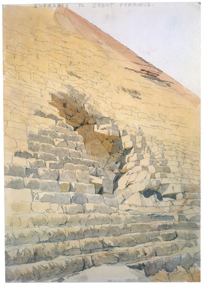 Entrée de la Grande Pyramide, Égypte, 19e siècle - Richard Phene Spiers