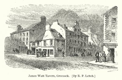 James Watt Tavern, Greenock (gravure) - Richard Principal (after) Leitch