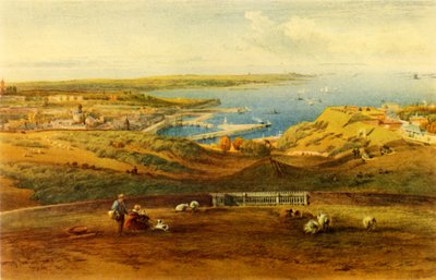Vue générale de Guernesey depuis Port George, 1850, 1946 - Richard Principal Leitch