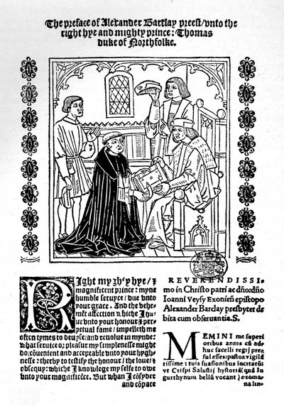 Le traducteur présentant son livre au duc de Norfolk, vers 1500-1520, 1923 - Richard Pynson