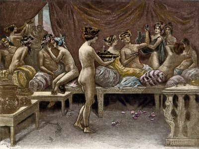 Illustration de Richard Ranft (1862 - 1931) pour Lucien de Samosate (125 env. - 192) : les courtisanes - Richard Ranft