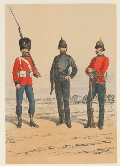Drie Britse militairen - Richard Simkin