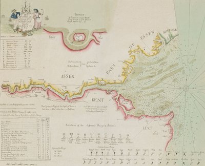 Carte de la Tamise et de son estuaire - Richard Stanier