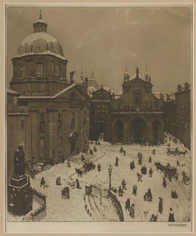 Der Kreuzherrenplatz à Prague - Richard Teschner